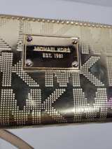 Michael Kors Jet Set Travel Continental Wristlet Wallet Gold - Image 3
