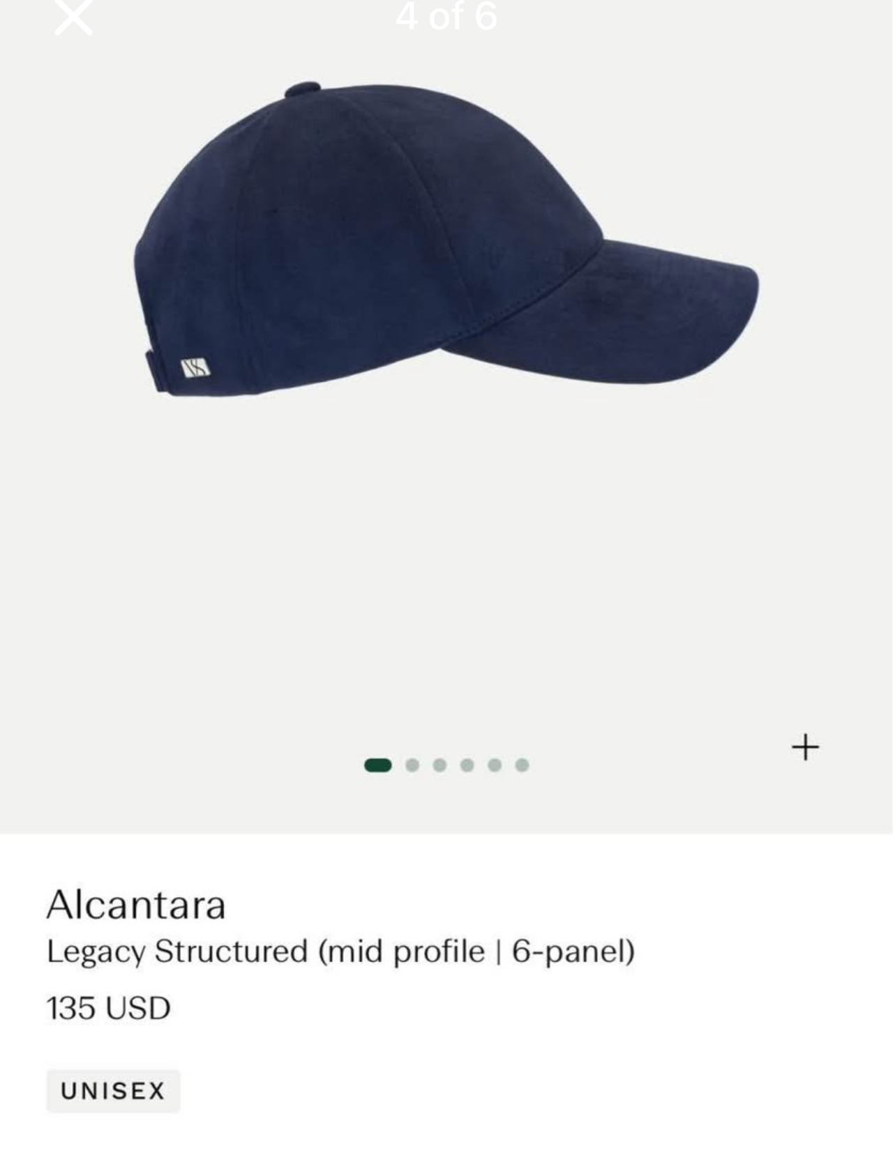 Varsity - Alcantara Legacy Structured Cap - New with tag