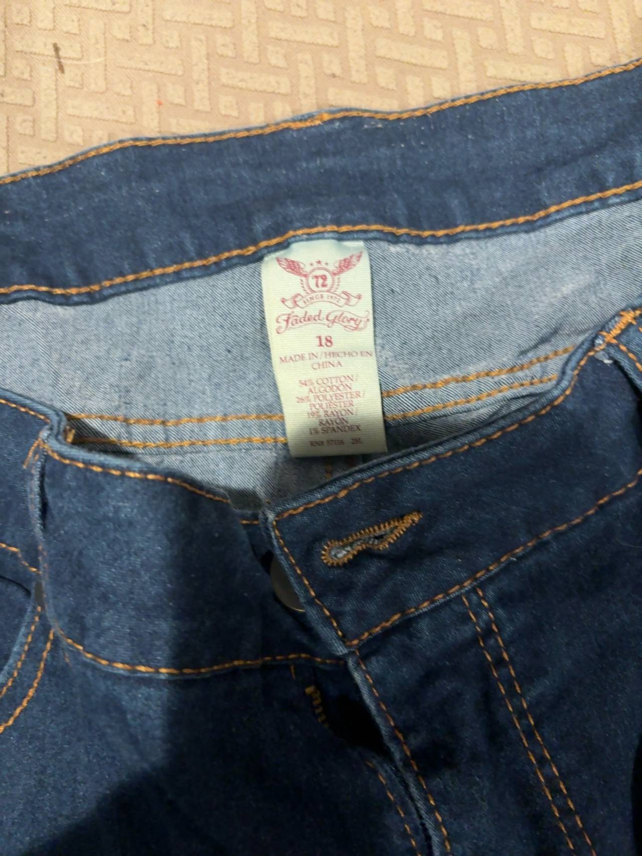 Faded Glory Ultimate Boot Cut Denim Jeans Blue