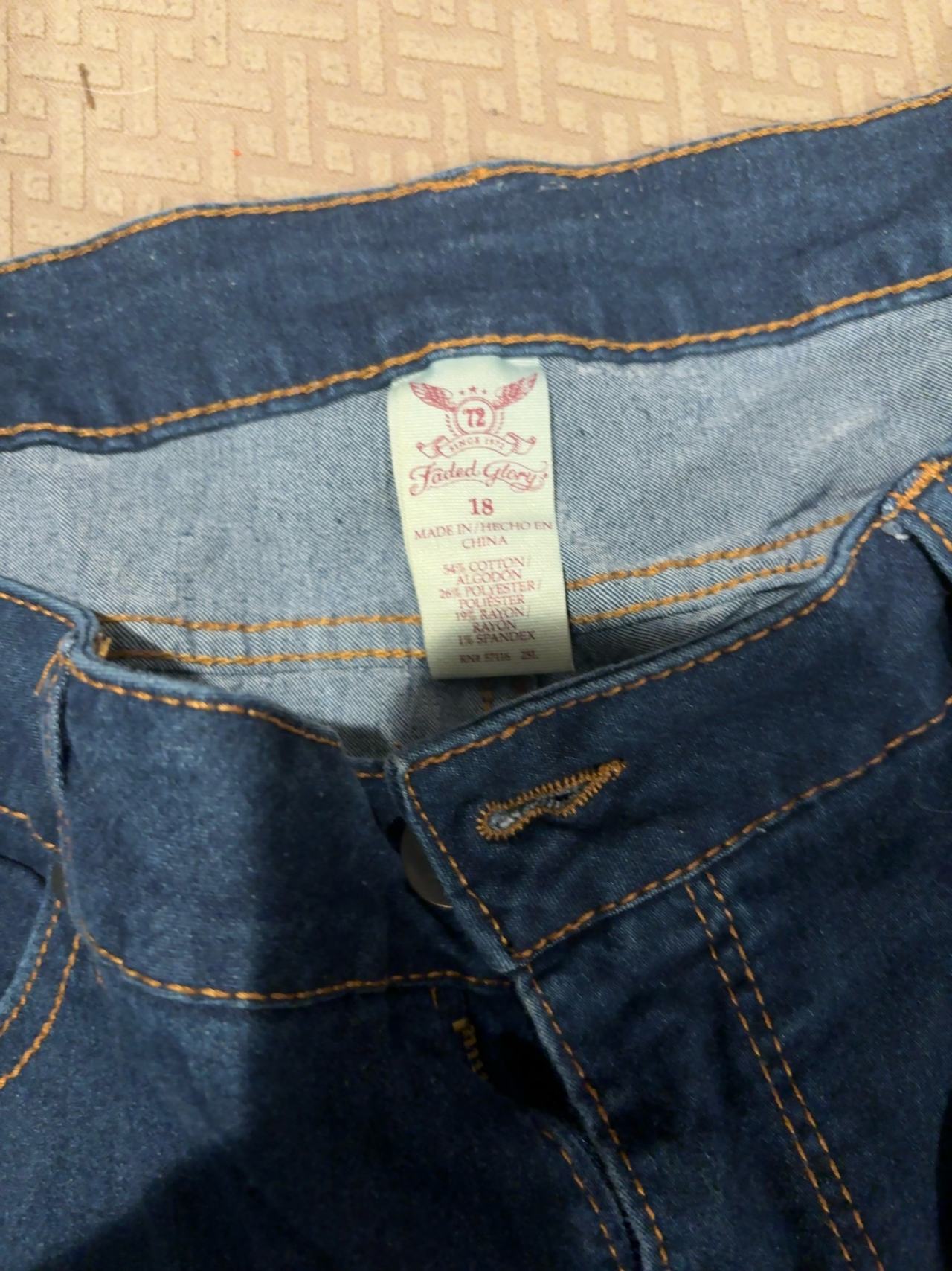 Faded Glory Ultimate Boot Cut Denim Jeans Blue