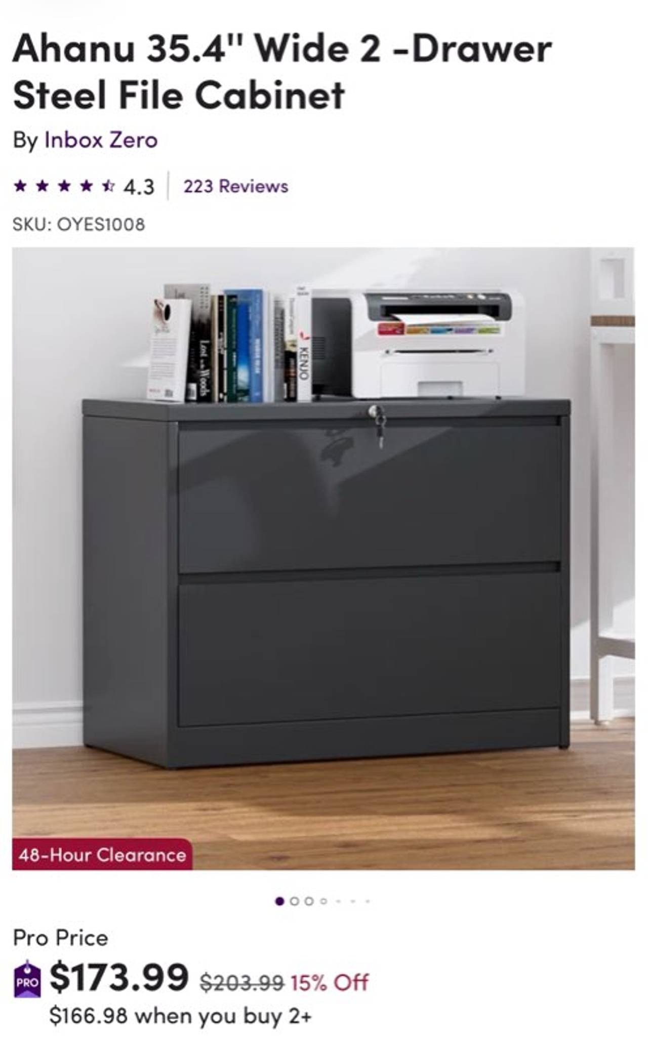 Inbox Zero Ahanu 2-Drawer Lateral File Cabinet