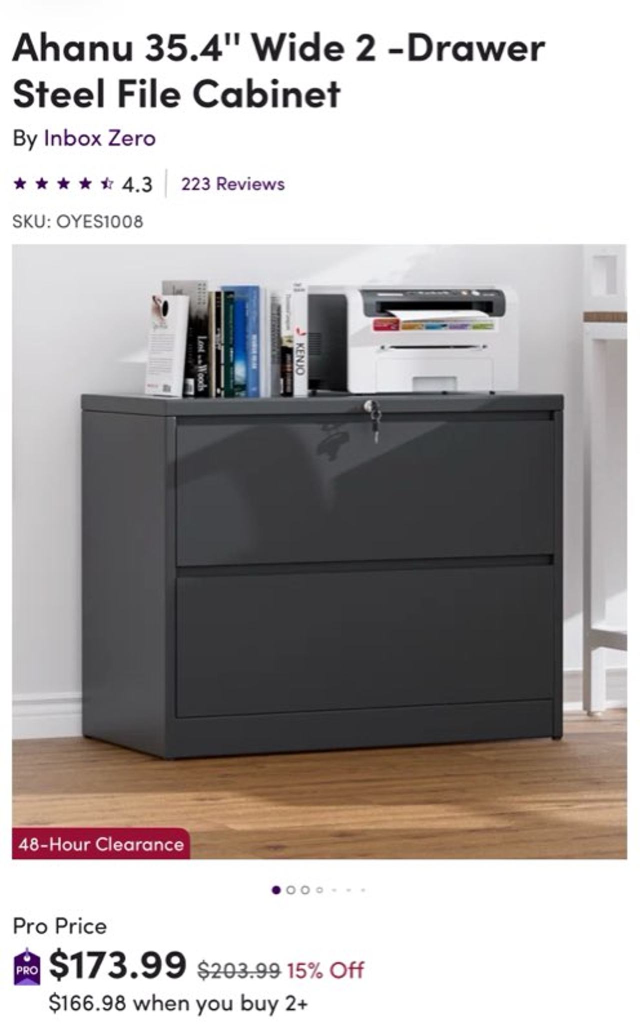 Inbox Zero Ahanu 2-Drawer Lateral File Cabinet