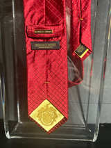 Donald J Trump Signature Collection Red Diamond Neck Tie Gold Bar President - Image 2