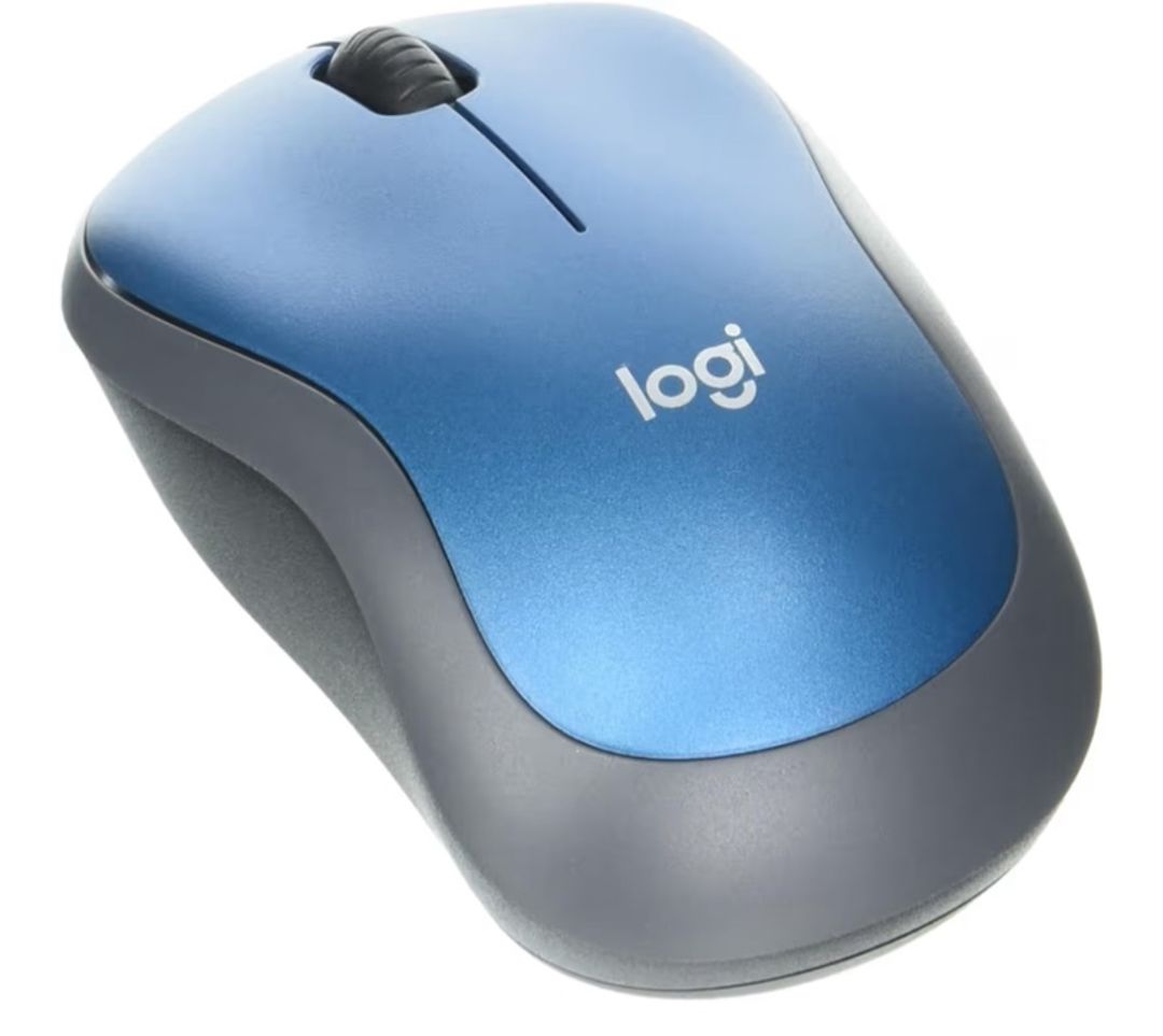 Logitech M185 Wireless Mouse Blue with USB Bluetooth Connecter