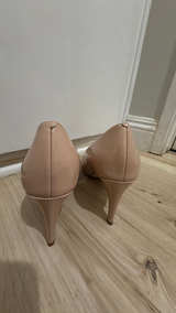 Cole Haan Women's Drado Peep Toe Platform Pump 80mm Beige - Image 3