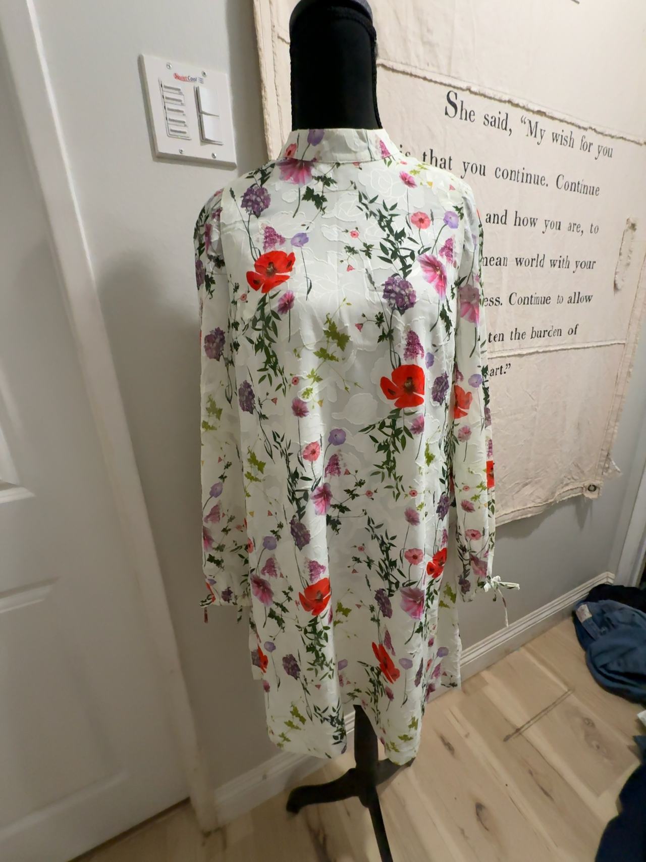 Ted Baker Imane Floral Tie Cuff Dress