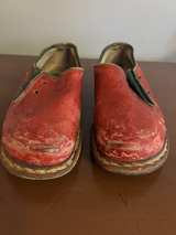 Antique Handmade Children's Red Leather Shoes (1860-1910) - Image 5