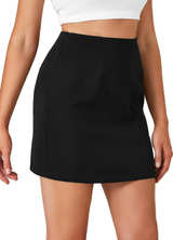 LYANER Women's High Waist Slim Fit Zipper Basic Short Bodycon Pencil Mini Skirt - Image 4