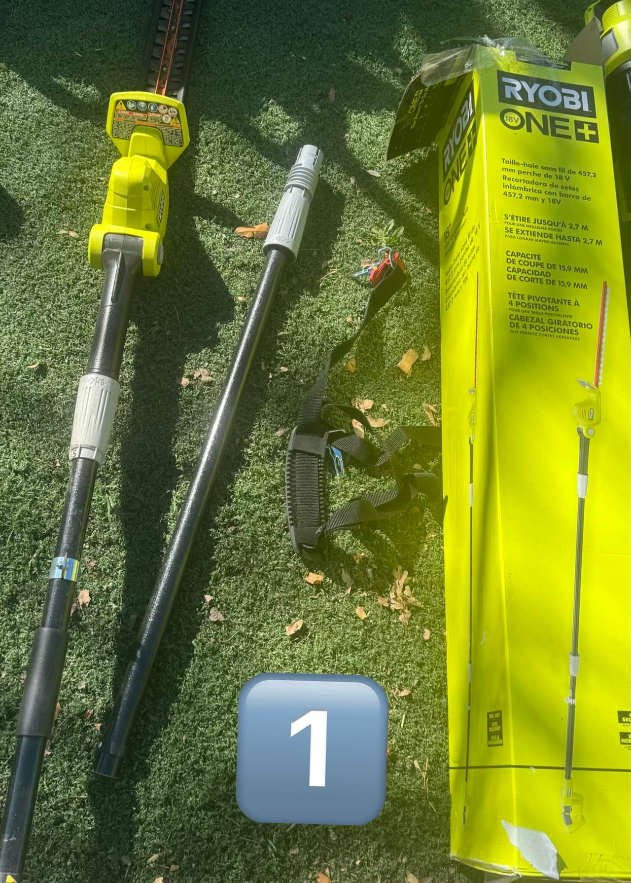 Ryobi 18V ONE+ 18 in. Cordless Pole Hedge Trimmer