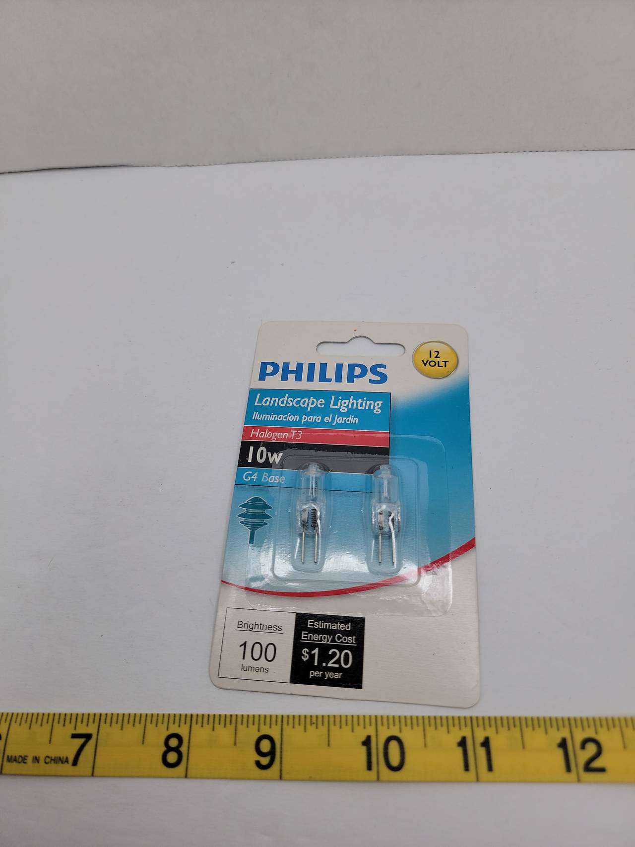 Philips Landscape Lighting Halogen T3 10W G4 Base 12V Bulbs 2-Pack