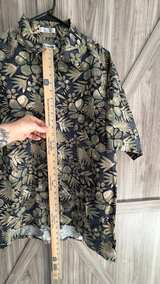 XL Via Veneto Cotton Tropical Button Down Shirt green black Cruise Casual - Image 4