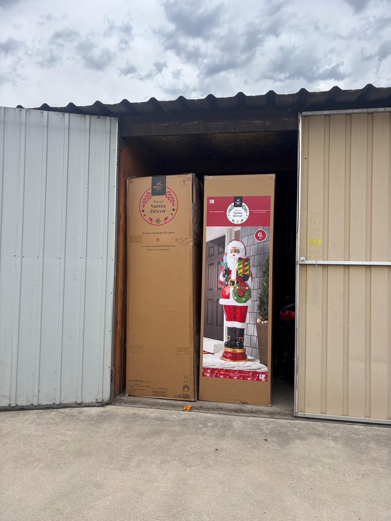 Home Accents Holiday 6 ft. LED Santa with Gift Box Christmas Decoration