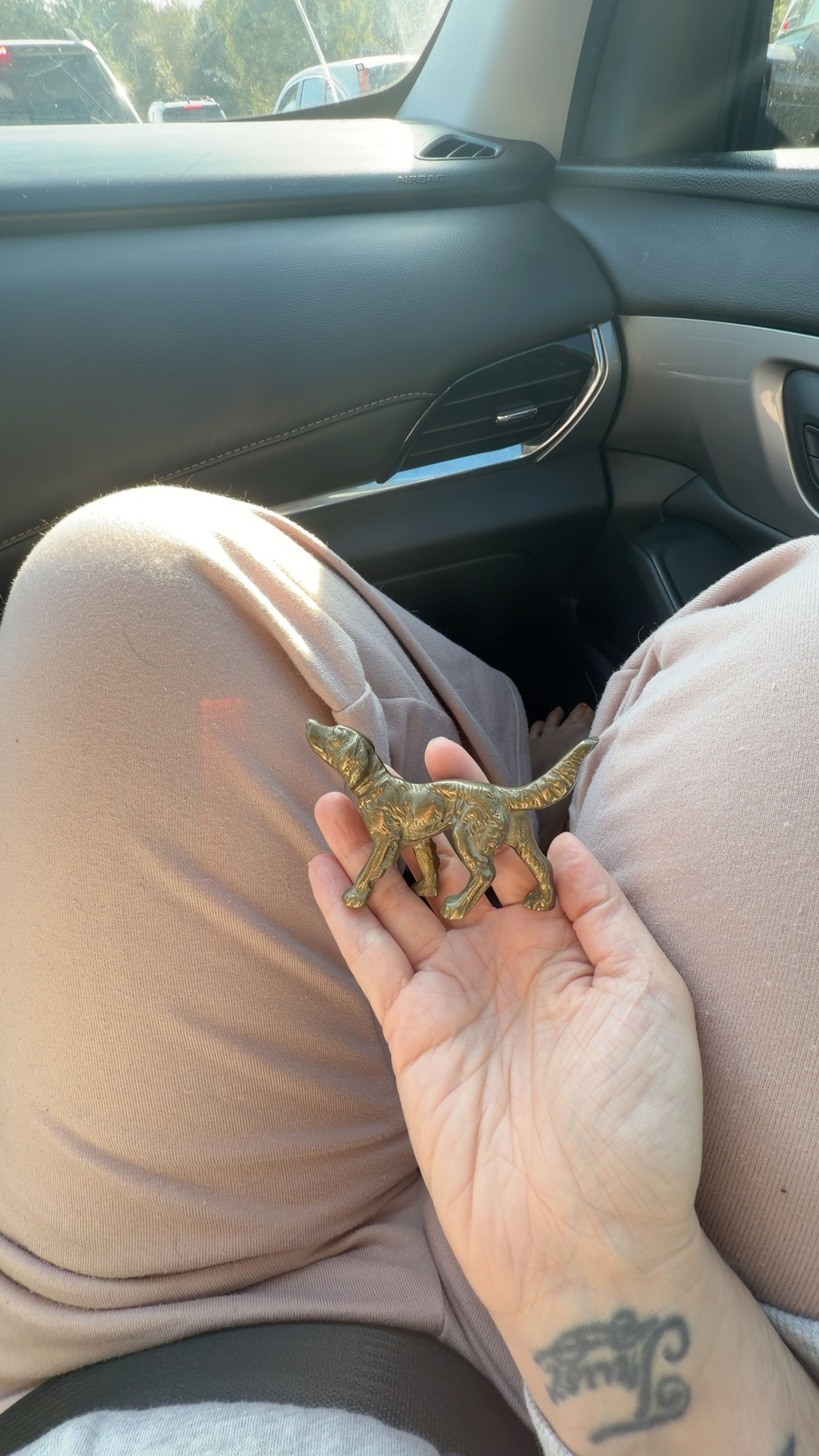 Vintage Brass Dog Figurine