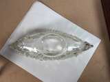 Vintage Scalloped Glass Oval Bowl - Image 2