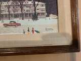 Norman Rockwell Main Street Stockbridge Framed Canvas Print Painting 1992 32”x11 - Image 7