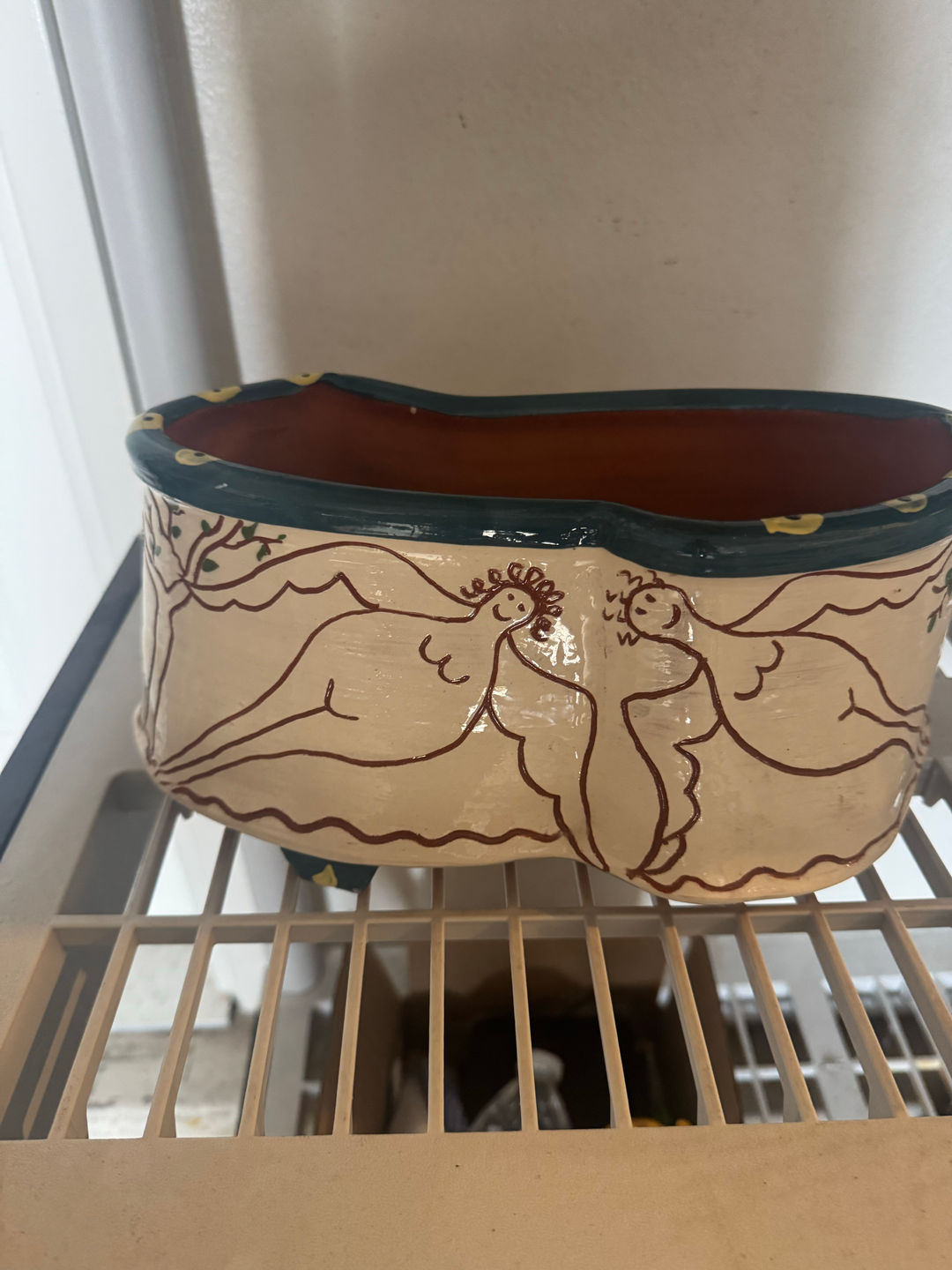 Hand-Painted Ceramic Planter