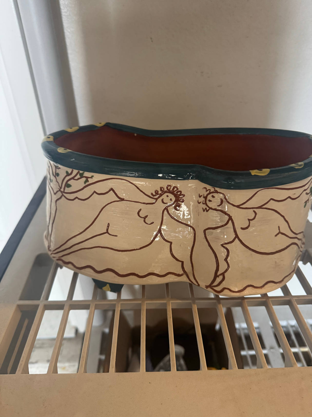 Hand-Painted Ceramic Planter