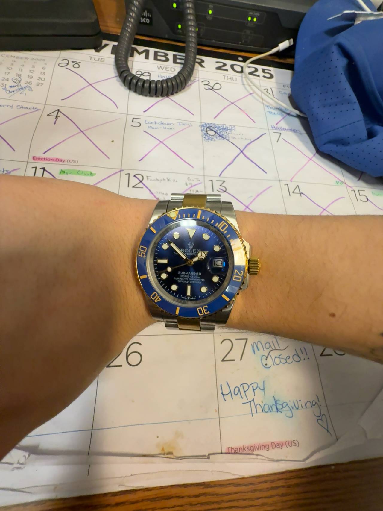 Rolex Submariner Date Bluesy Two-Tone Blue Dial
