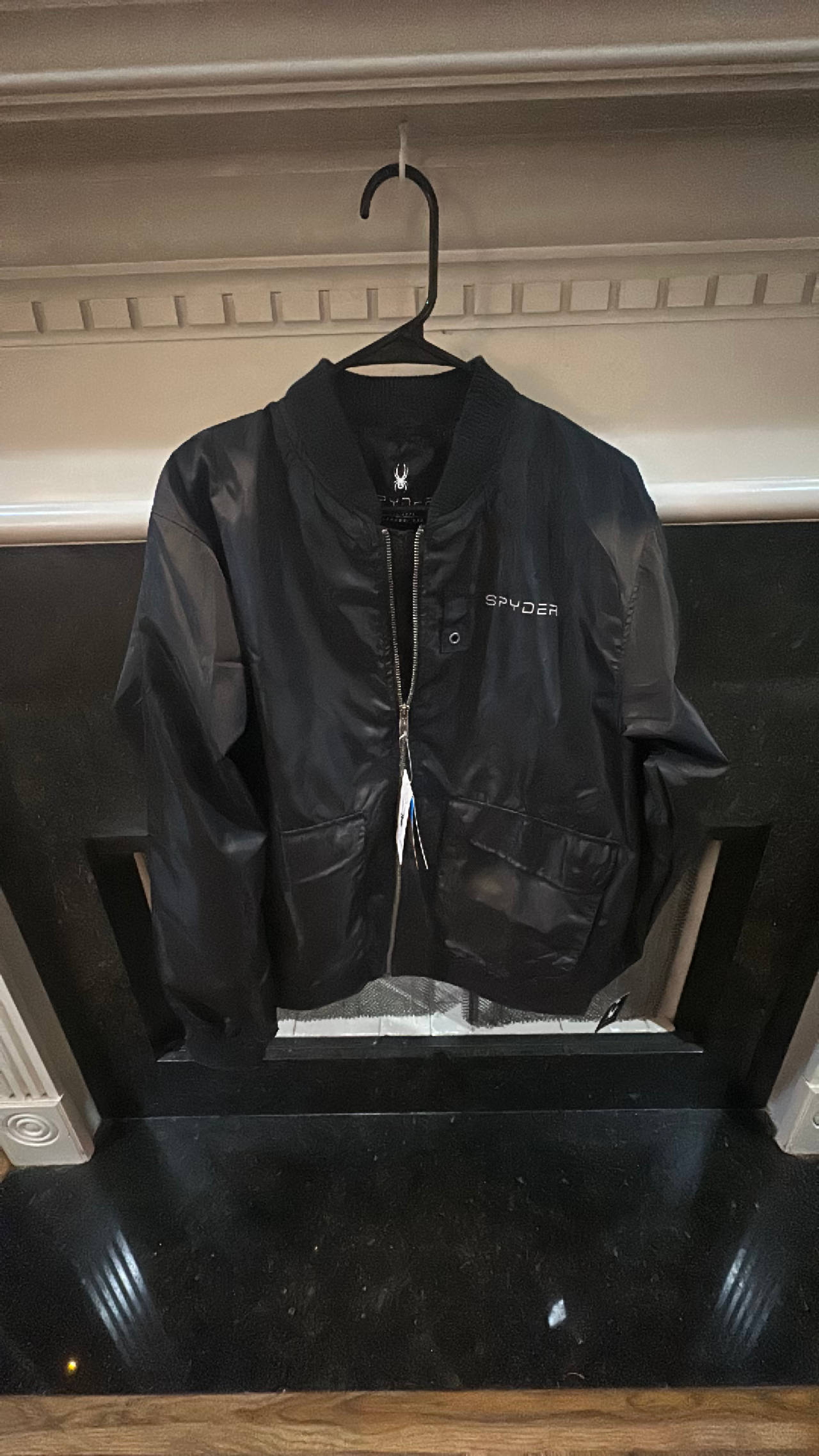 Spyder Black Bomber Jacket Size Medium