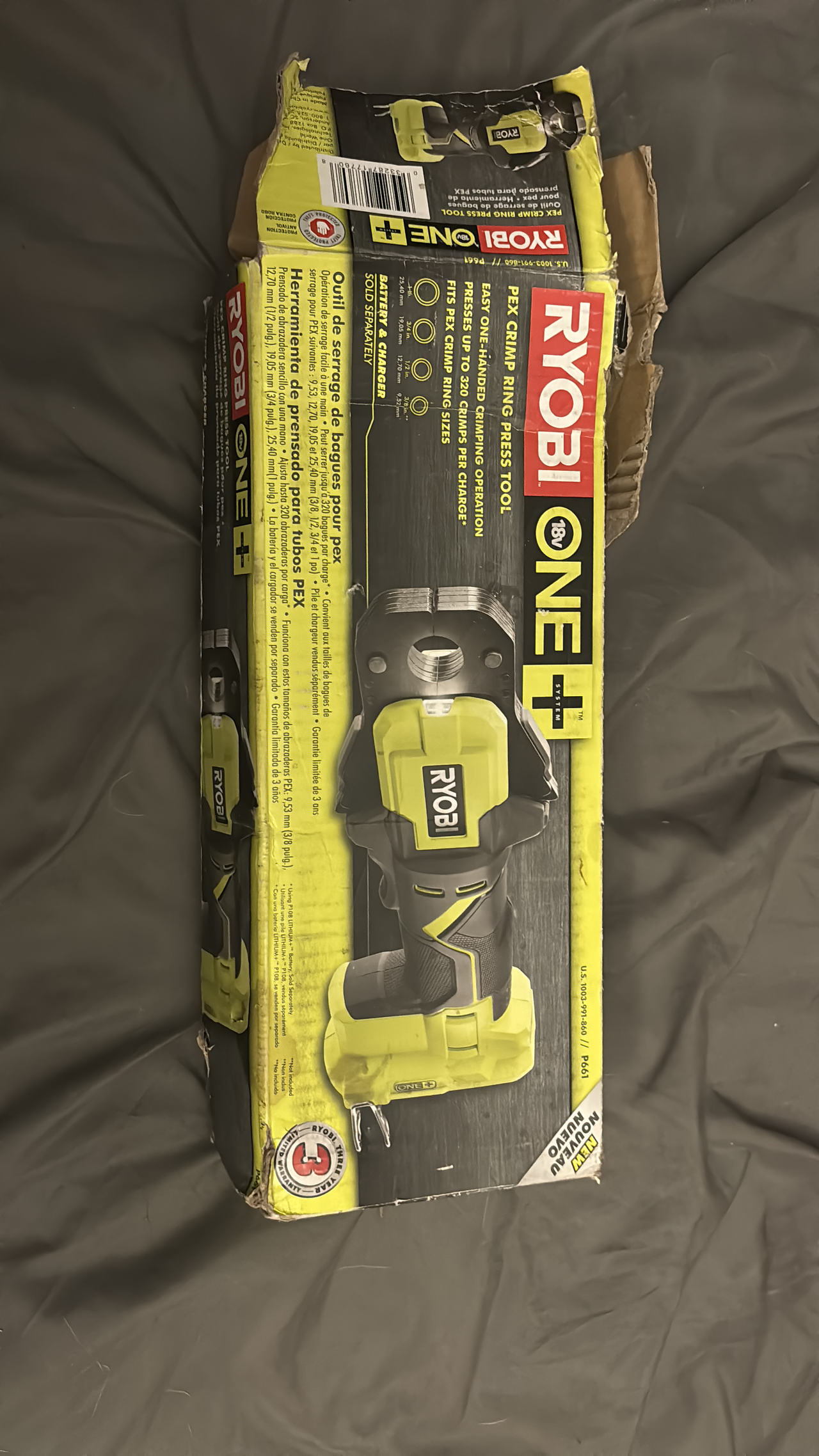 Ryobi ONE+ 18V Cordless PEX CRIMP RING PRESS TOOL 