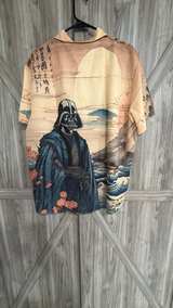 Darth Vader Ukiyo-e Style Button Down Shirt Size XL fits more like L/XL - Image 2