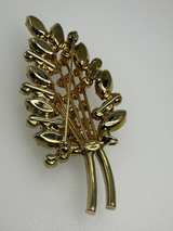 Vintage Joan Rivers Rhinestone Floral Brooch Flower Spray Bouquet Pin - Image 3
