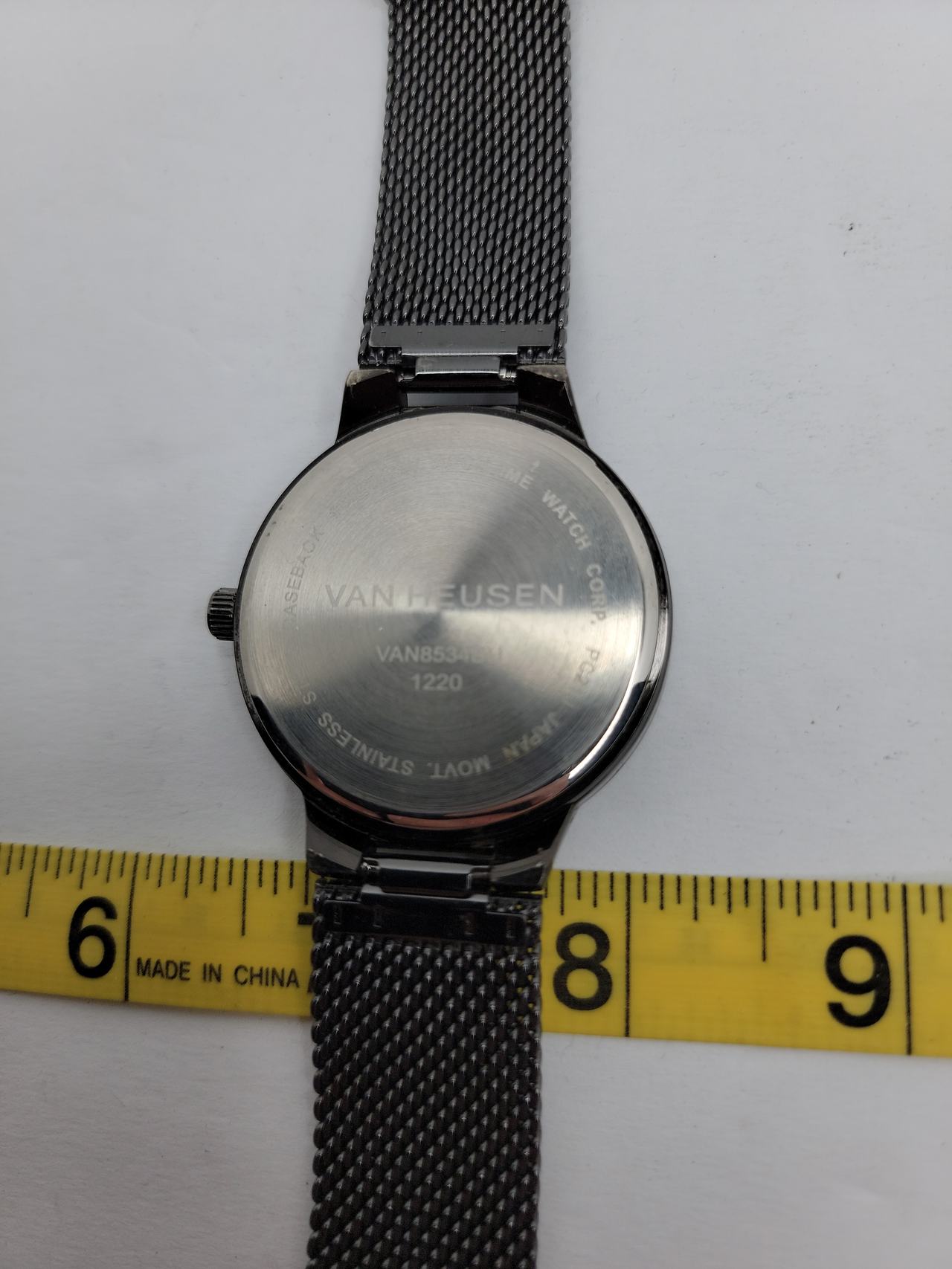 Van Heusen Men's Diamond Accent Mesh Band Watch