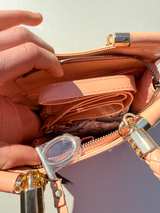 Bebe Pink Patent Embossed Logo Satchel Bag - Image 3