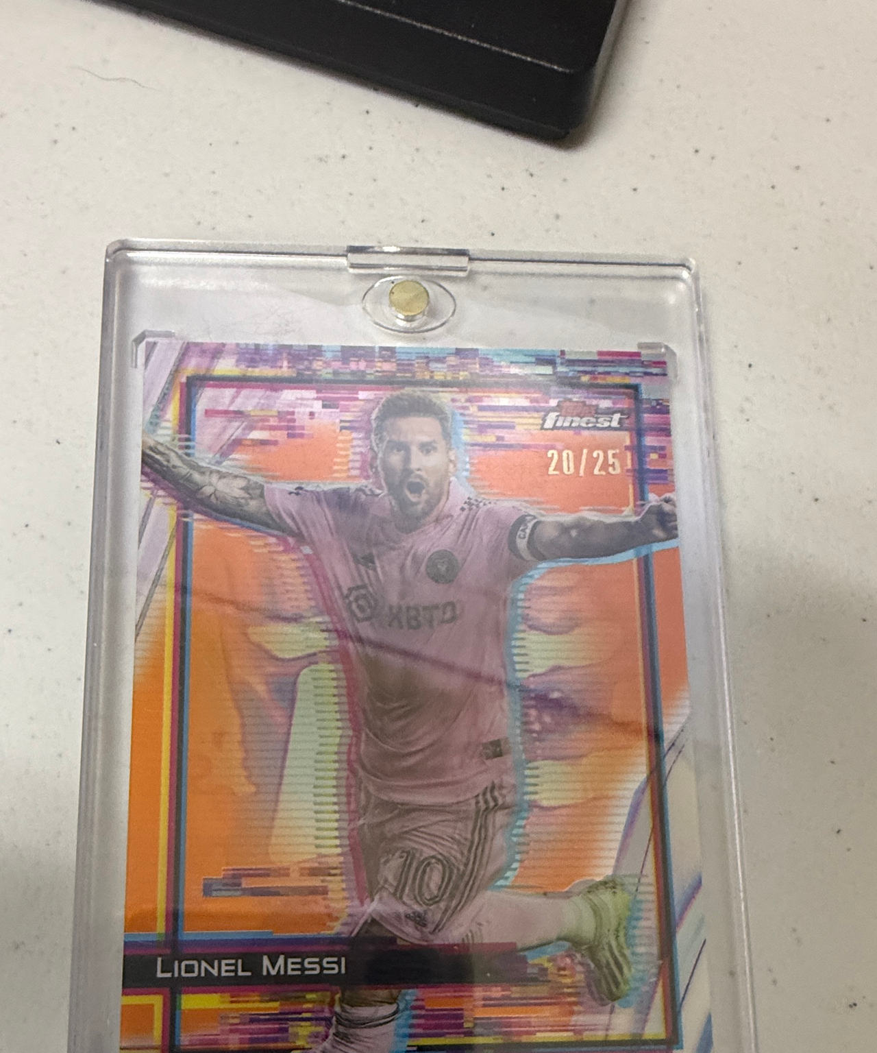 2023-24 Topps Finest MLS Lionel Messi Orange Refractor /25 #1