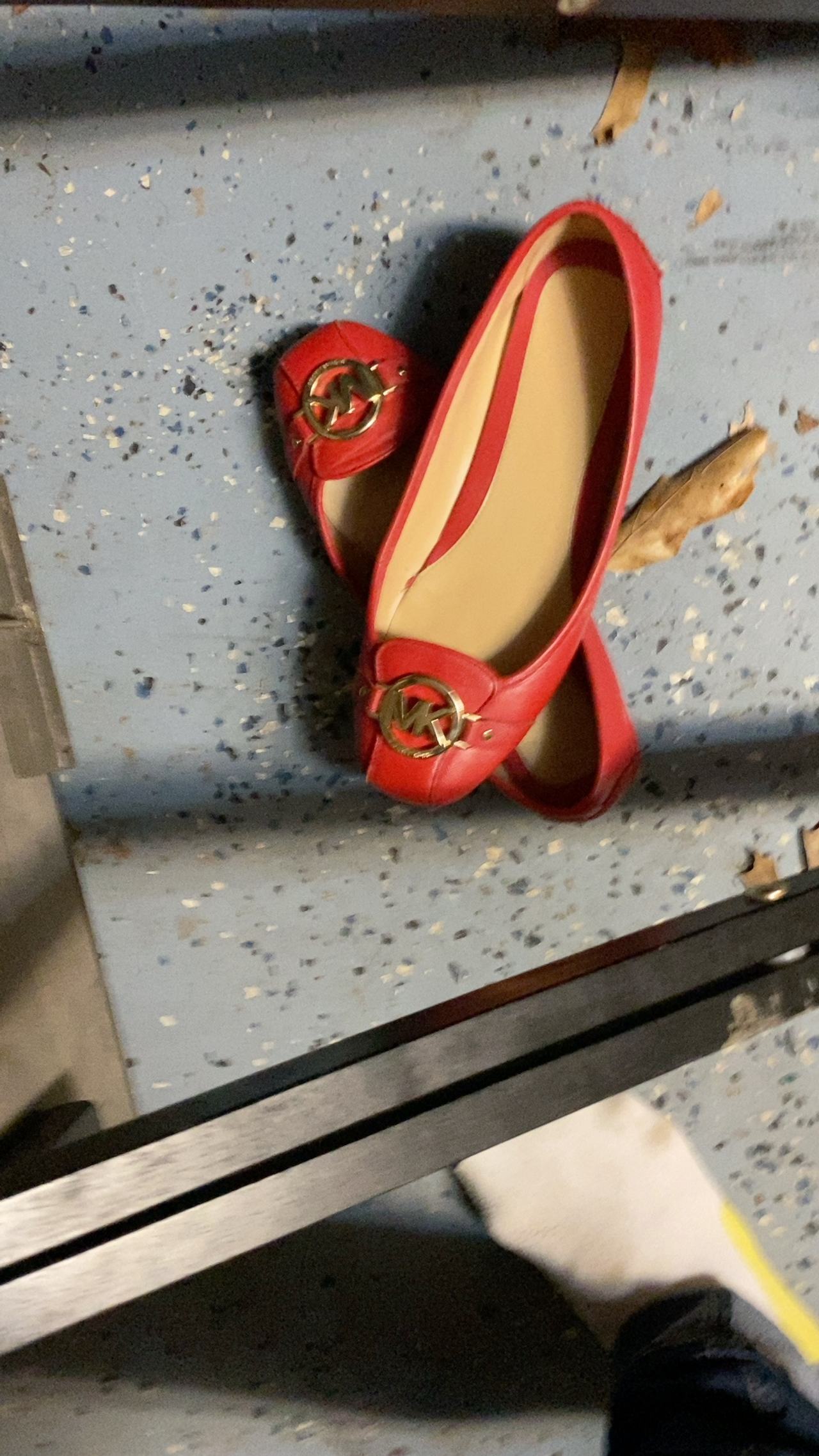 Michael Kors Lillie Red Leather Moccasin Flat