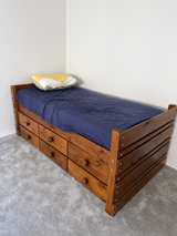 Solid Timber Single Bed with Six Storage Drawers - Image 3