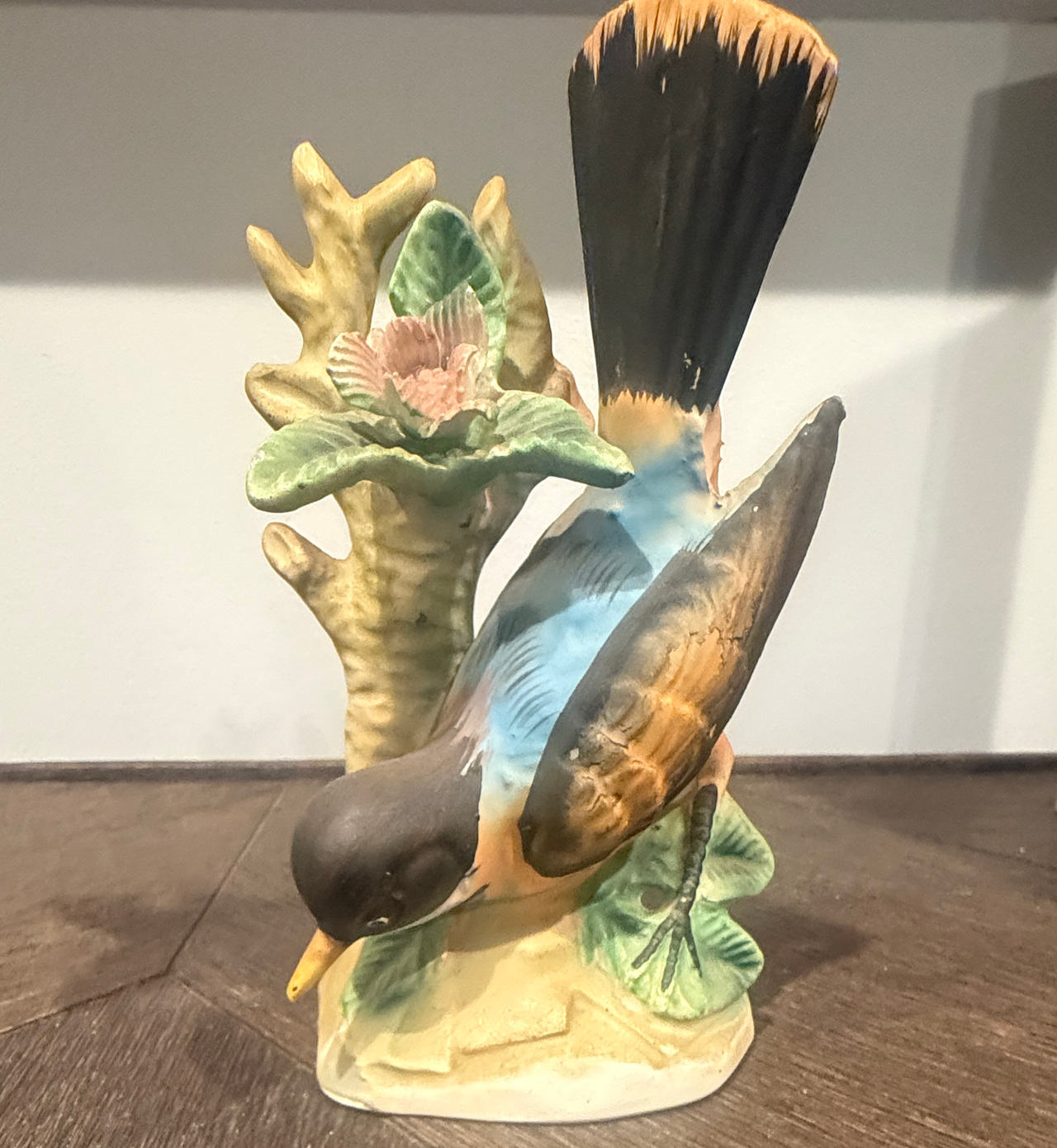 Lipper and Mann Porcelain Red Robin on Branch Figurine