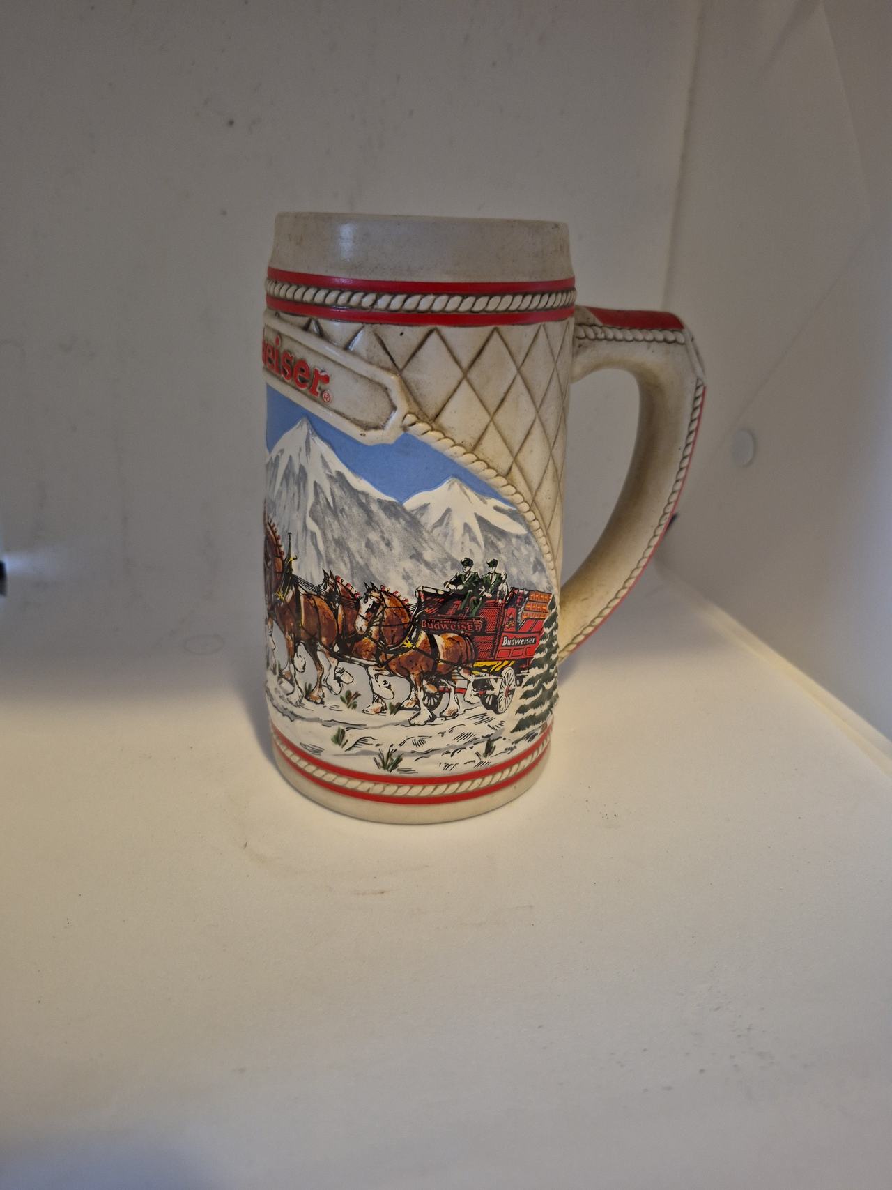Budweiser 1980 Holiday Beer Stein