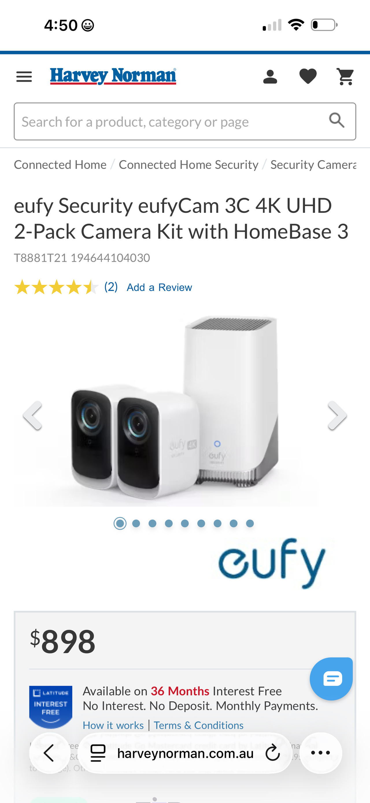 eufy Security eufyCam 3C 4K UHD 2-Pack Camera Kit with HomeBase 3