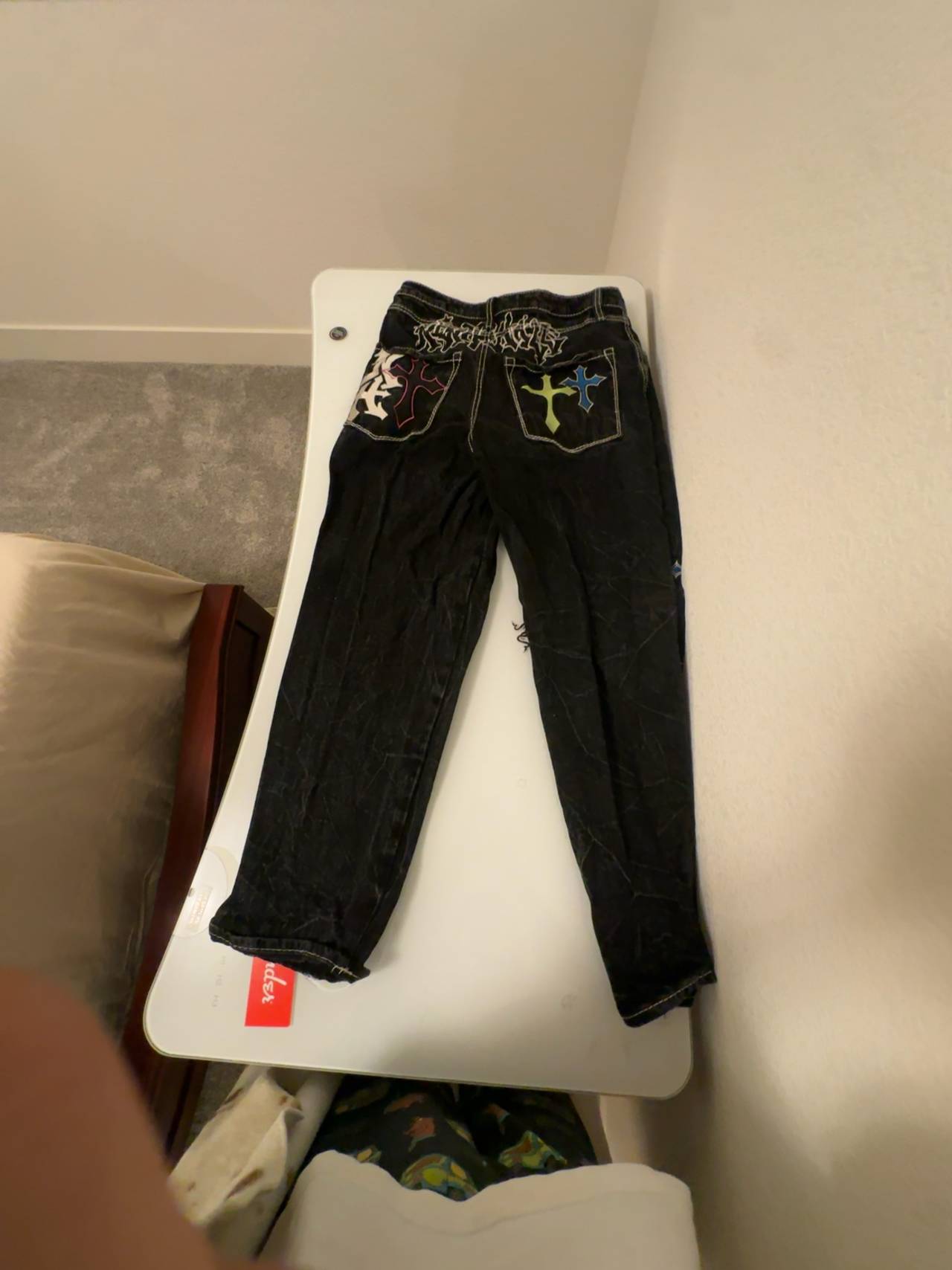 Ninth Hall Ambush Crosses Black Wash Loose Fit Jeans