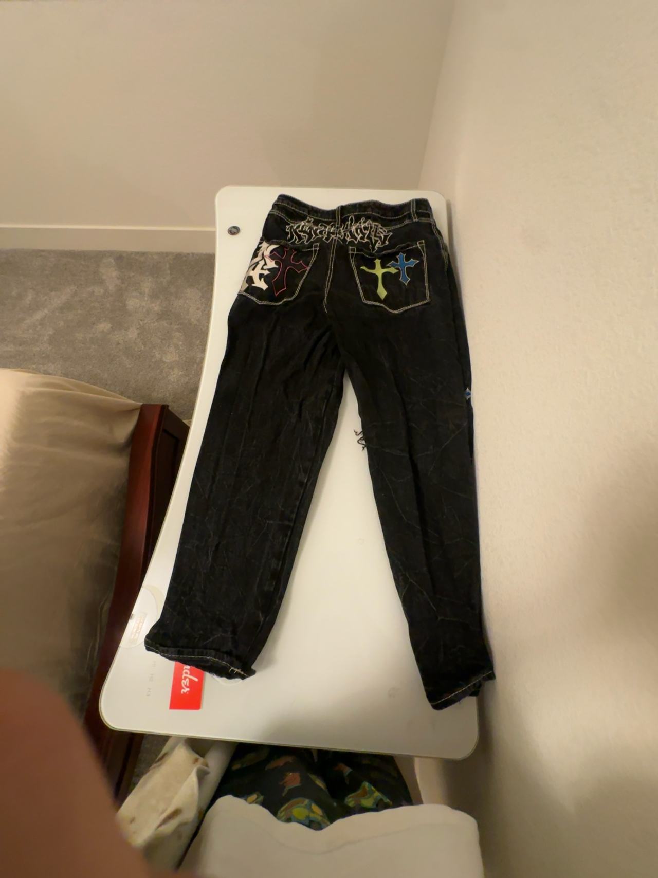 Ninth Hall Ambush Crosses Black Wash Loose Fit Jeans