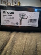Kraus KGW-1700SN Single Lever Vessel Glass Waterfall Bathroom Faucet - Image 1