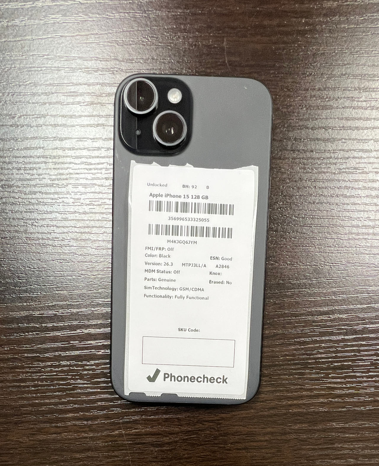 Apple iPhone 15 128GB Black
