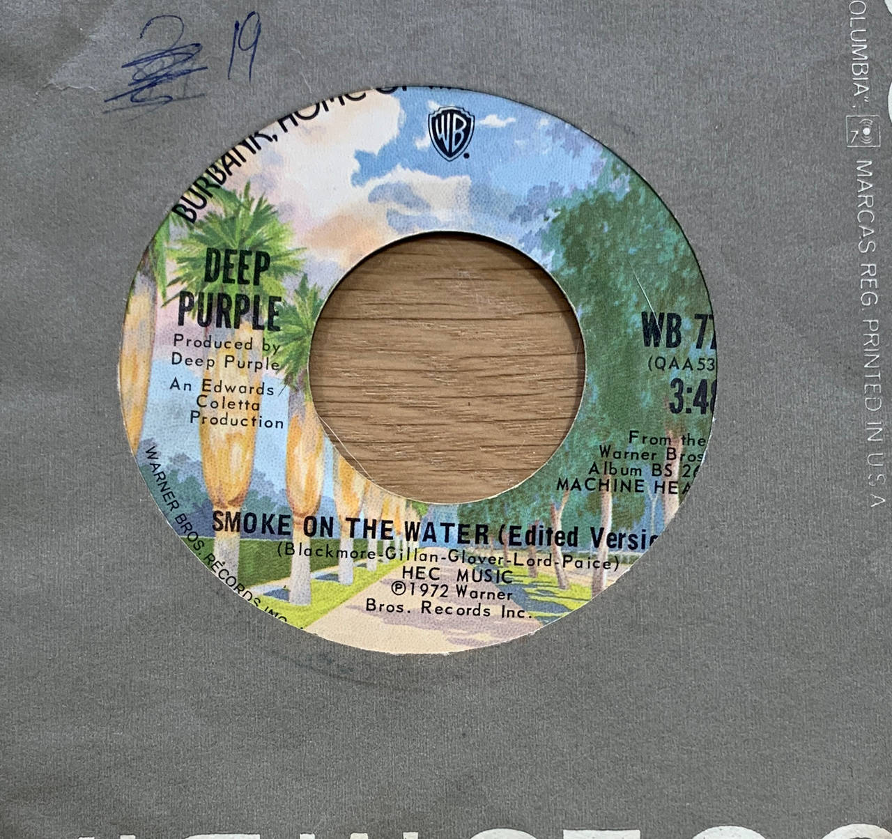 Deep Purple - Smoke on the Water 7" Vinyl Single