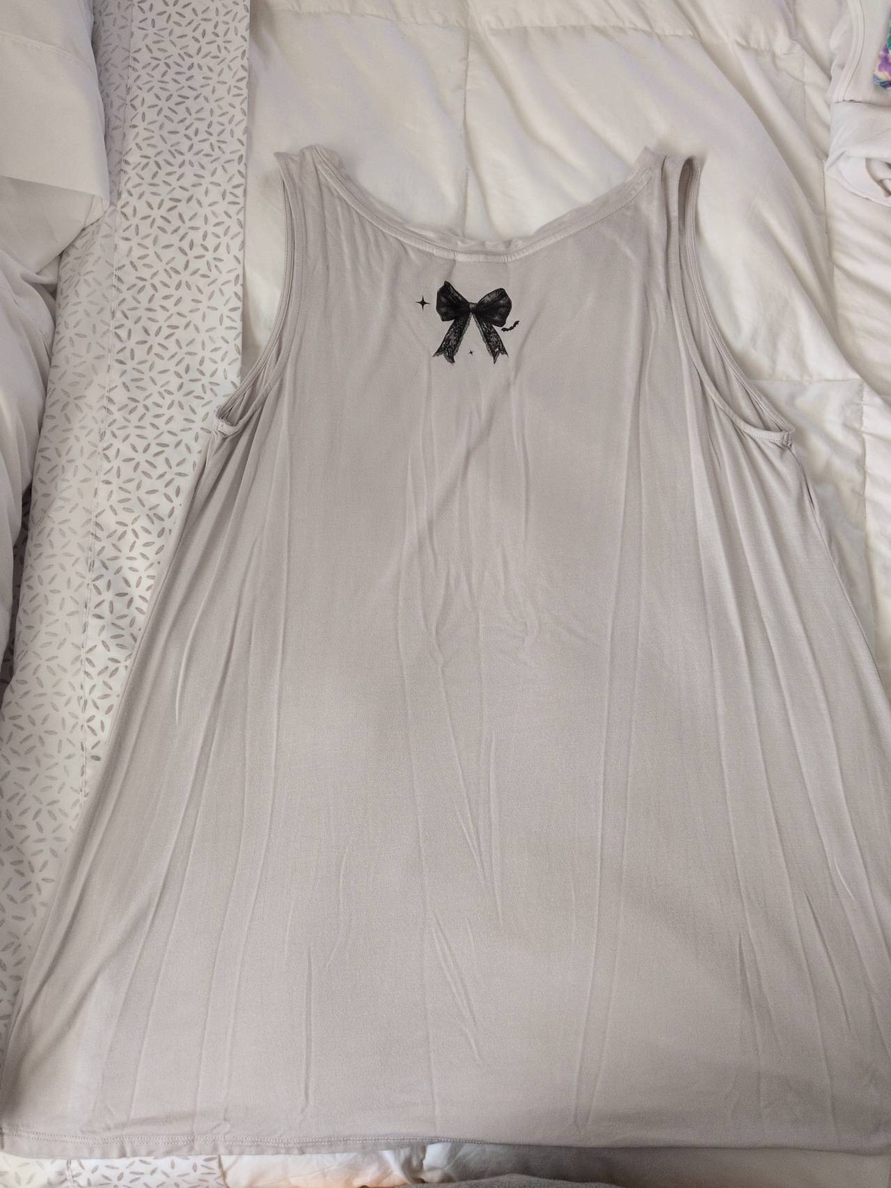 LOGO by Lori Goldstein Skull Graphic V-Neck Tank Top