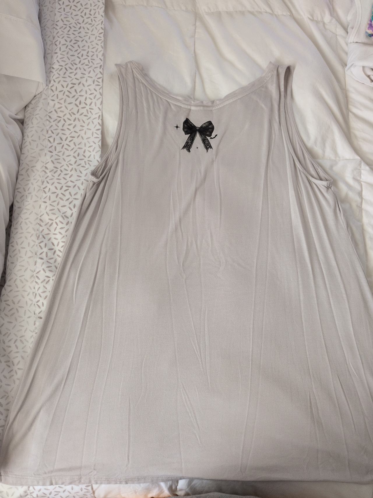 LOGO by Lori Goldstein Skull Graphic V-Neck Tank Top