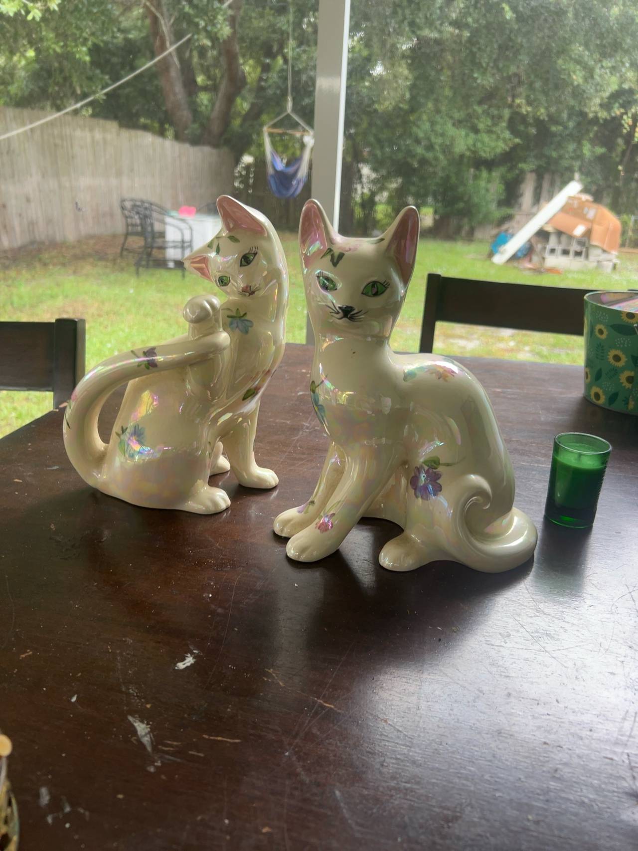 White Ceramic Cat Figurine