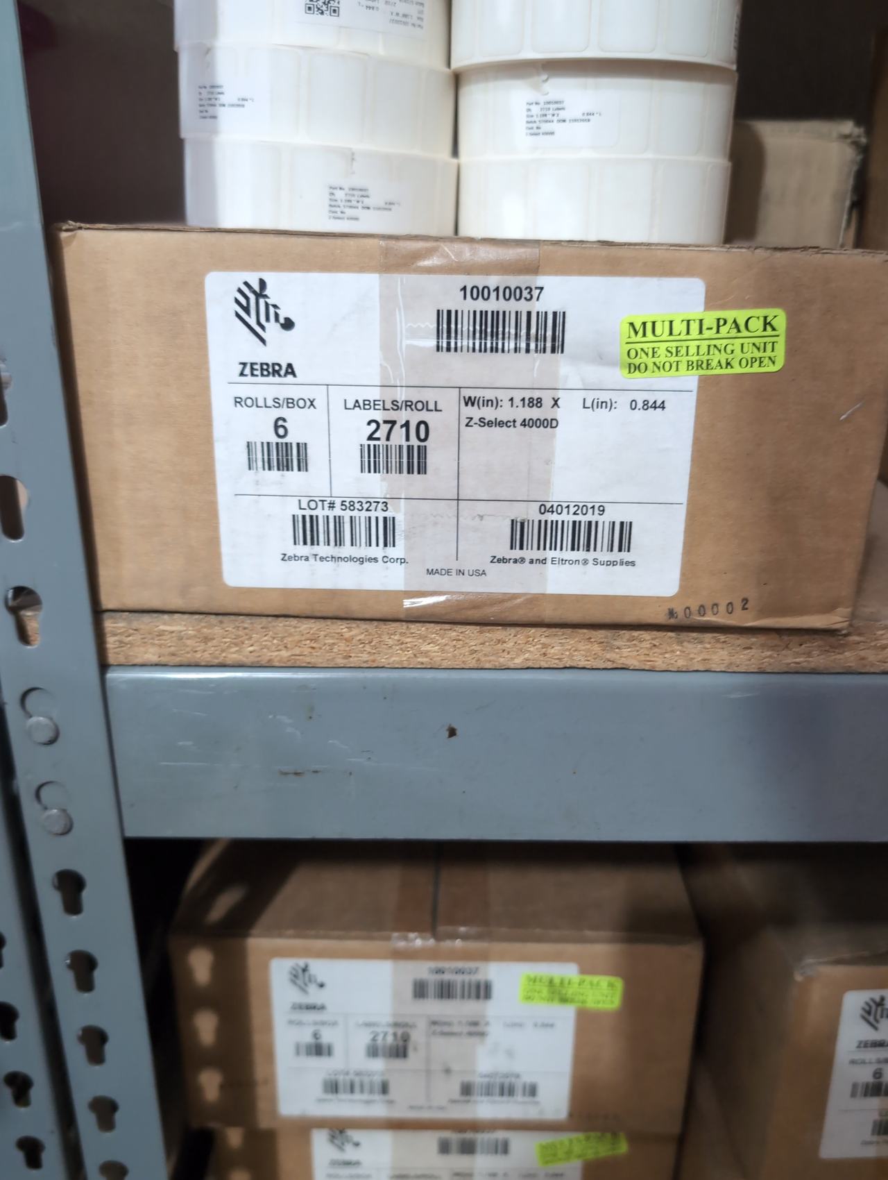 Zebra Z-Select 4000D Direct Thermal Labels 1.188x0.844