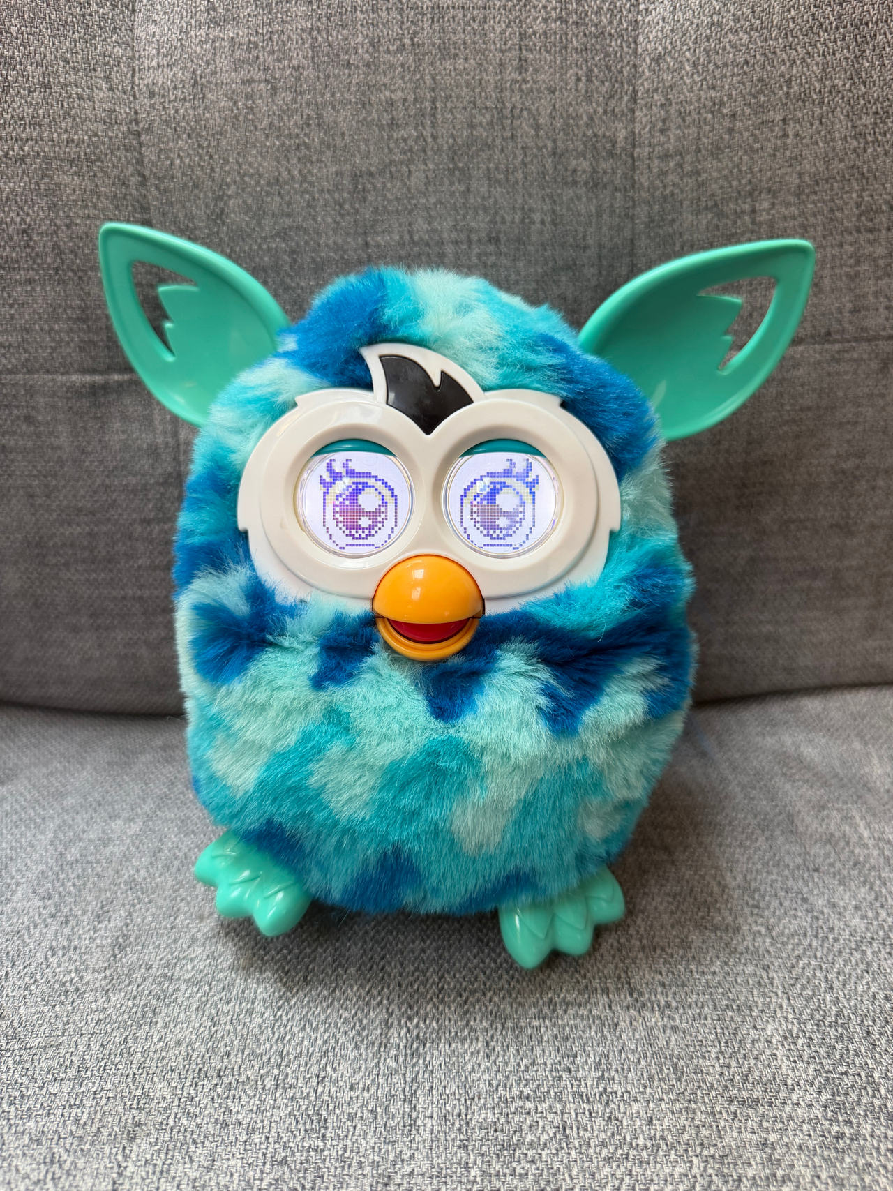 Hasbro Furby 2012 Teal and Blue Pattern