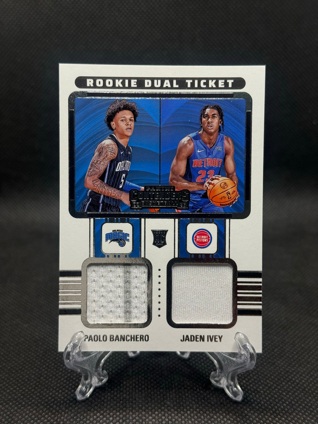 2022-23 Panini Contenders Basketball Rookie Dual Ticket Paolo Banchero Jaden Ivey Dual Relic