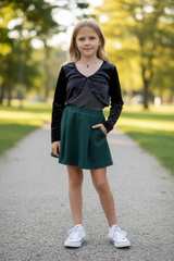 Three Pink hearts  Brand Black Velvet Bolero Shrug - Image 1