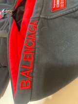 Balenciaga Crest Hoodie Black/Red - Image 1