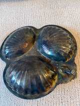 Vintage Silver Plate Triple Shell Serving Dish with Handle - Image 4
