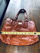 Dooney & Bourke Ostrich Leather Tote Bag Brown - Image 5
