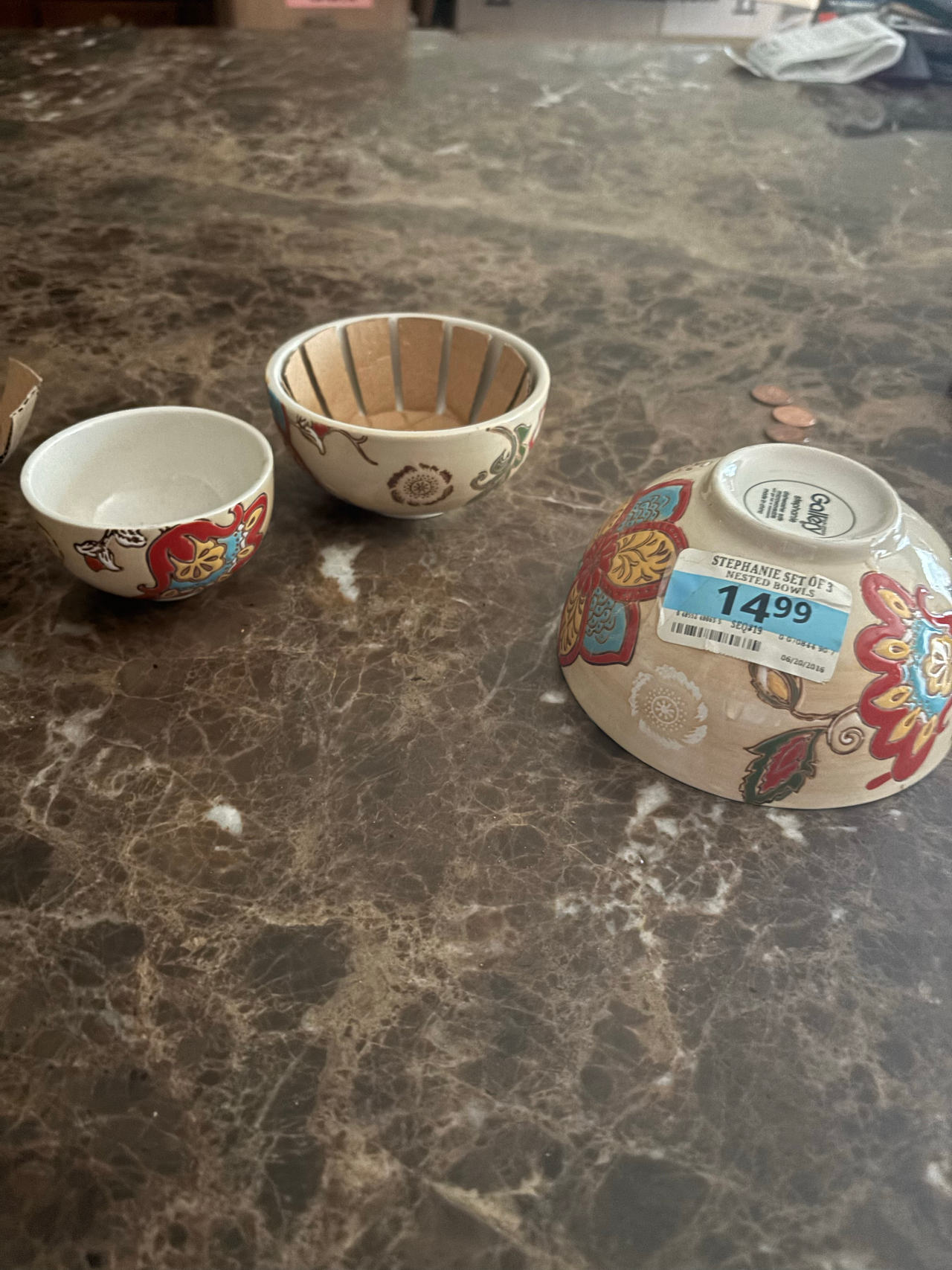 Certified International Stephanie Set of 3 Bowls
